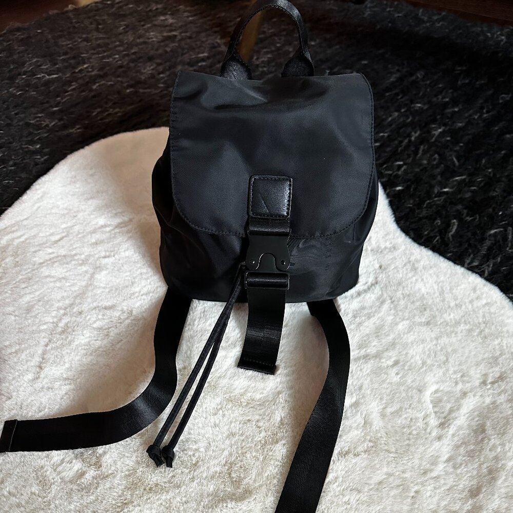 Standard 199//1 Mini Black Nylon Flap Backpack - Picture 14 of 16